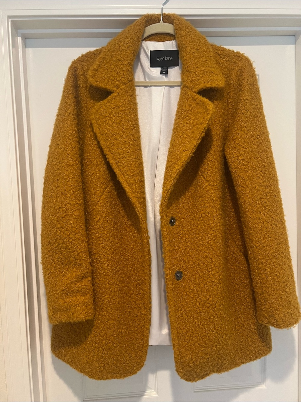 Karen Kane Mustard Teddy Bouclé Jacket